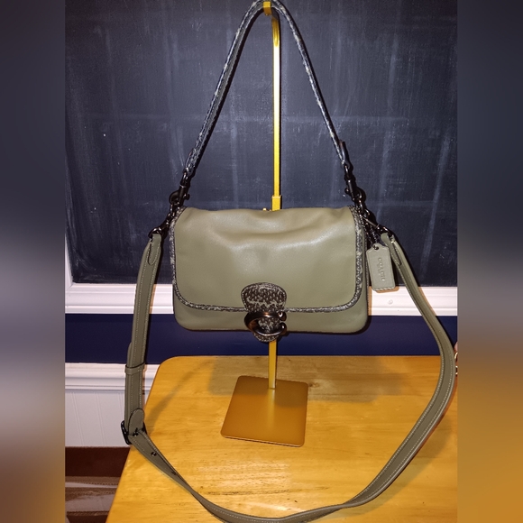 Coach Leather & Python 3 Way Bag With 2 Straps And Dustbag - Picture 1 of 7